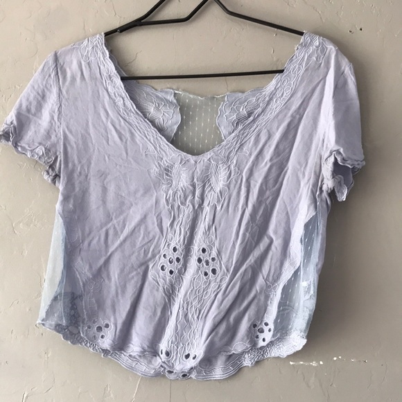 For elyse soft blue shirt with open sides! - Picture 1 of 2